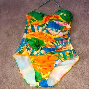 Lisa Maree Womens Multicolor One‎ Piece Swimsuit Size Medium